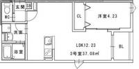 メゾンクレール長嶺南の間取り