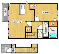 「グレース椥辻」201の間取り