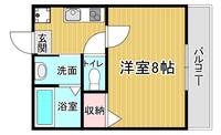 「フラッティ梅小路」302の間取り