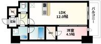 大阪府大阪市淀川区木川東4丁目(マンション)の賃貸物件の間取り
