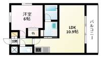 S-RESIDENCE江坂の間取り