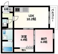 大阪府豊中市若竹町1丁目(アパート)の賃貸物件の間取り