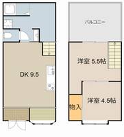 大阪府寝屋川市高柳2丁目(一戸建)の賃貸物件Zの間取り