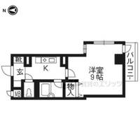 大晋メゾネ四条大宮316の間取り