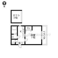 ハイム中大路206の間取り