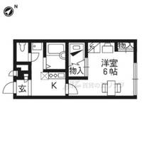 レオパレス一休寺道の間取り