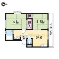 リバーサイド松室A棟A202の間取り