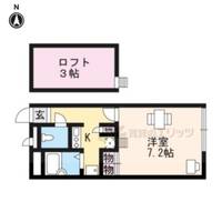 レオパレスセヴィル宝ヶ池204の間取り