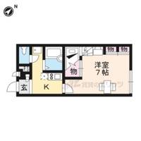 レオパレスアドリッグ107の間取り