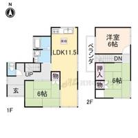奈良県生駒市俵口町(一戸建)の賃貸物件貸家の間取り