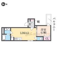 GRANDIR瓢箪山103の間取り