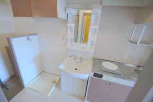 パークモダン高井田の身支度が出来る独立洗面台です。