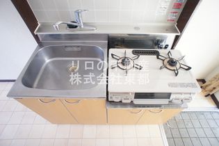 モンシャトーマキの便利な2口ガスコンロ設置済!