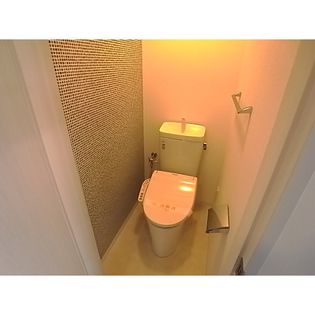 メゾンフジヨシの落ち着いた色調のトイレです