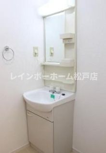 カーザ・レフィナーダIIIのスペースが確保できる洗面所です