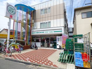 ローソンストア100 LS深草西浦町店(コンビニ)まで182m