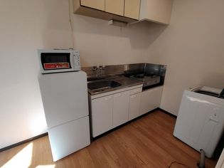 ウェブルームアルファの洗濯機・冷蔵庫・電子レンジ設置済み