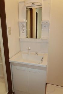 エアフォルク湖山北のシャワー付きの独立洗面化粧台!身支度に便利です。