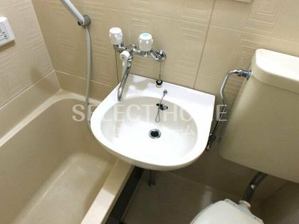 コーポラス山田のスペースが確保できる洗面所です