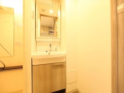 プレサンス上前津エレスタの脱衣所 独立洗面台(シャンプードレッサー付)収納スペース有