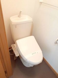 落ち着いた色調のトイレです