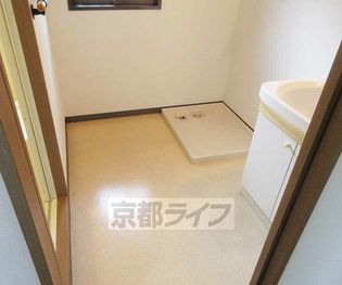 GreenCoatの広い脱衣スペース・