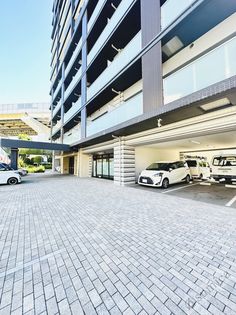 ゆったりとした駐車場