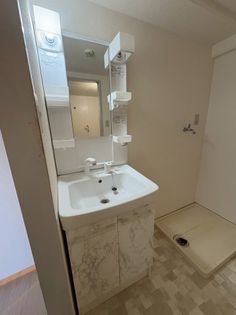 スペースが確保できる洗面所です